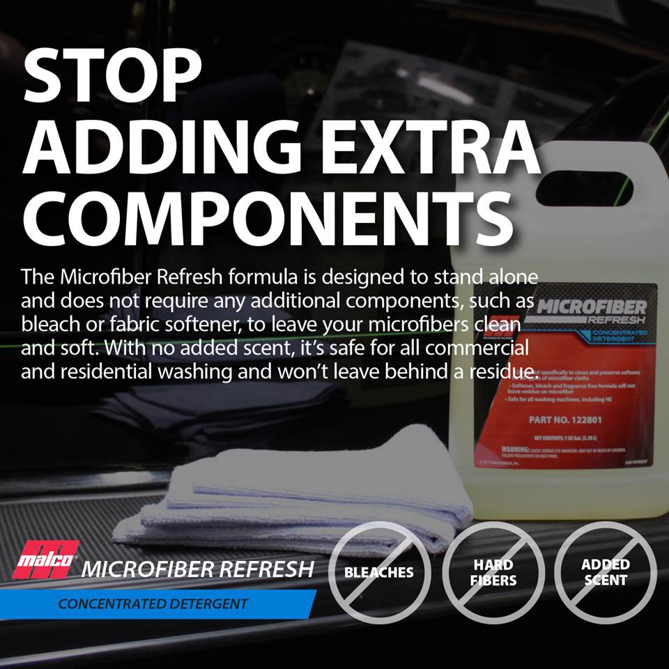 Malco Automotive 122801 Microfiber Refresh Concentrated Detergent