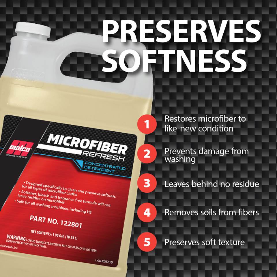 Malco Automotive 122801 Microfiber Refresh Concentrated Detergent