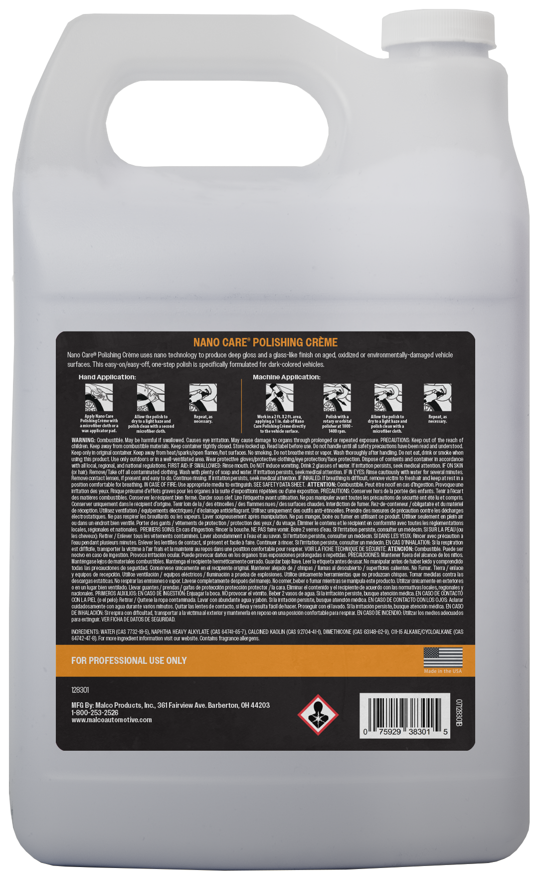 Malco Automotive Nanocare™ Polishing Crème