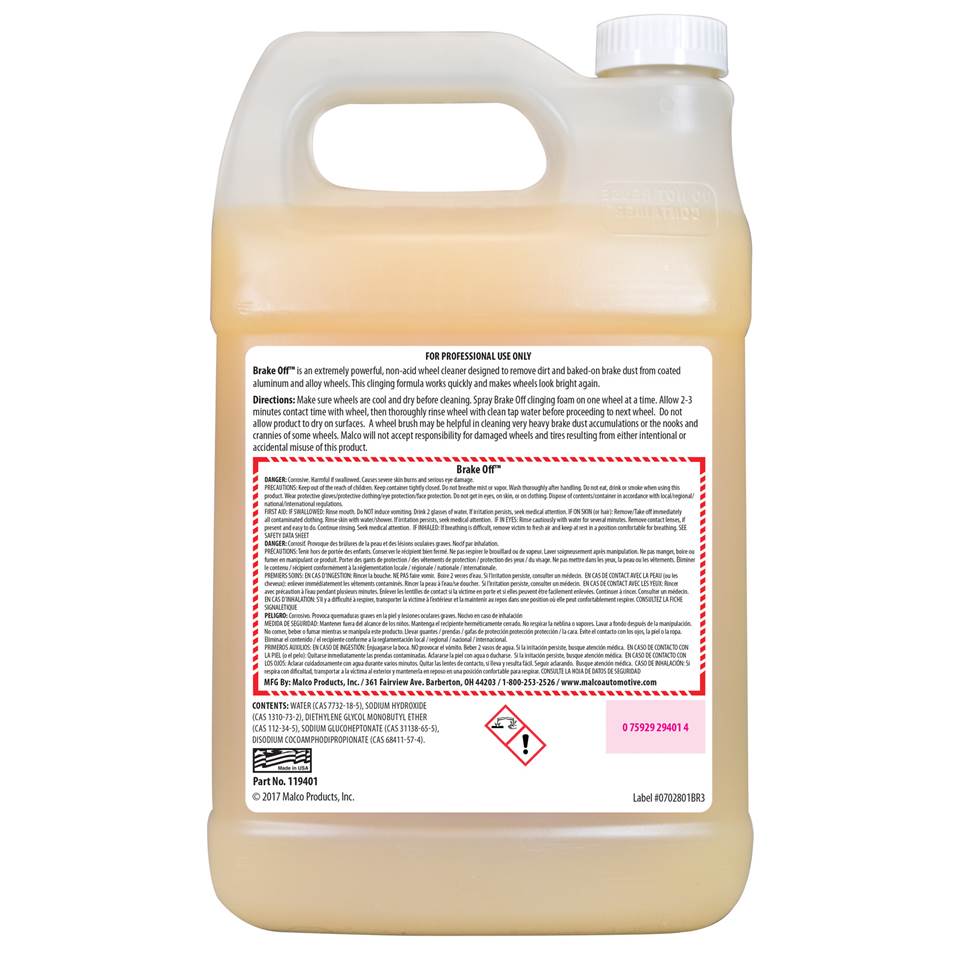 Malco Automotive DIST-ONLY-119401 Brake-off™ Non-acid Wheel Cleaner