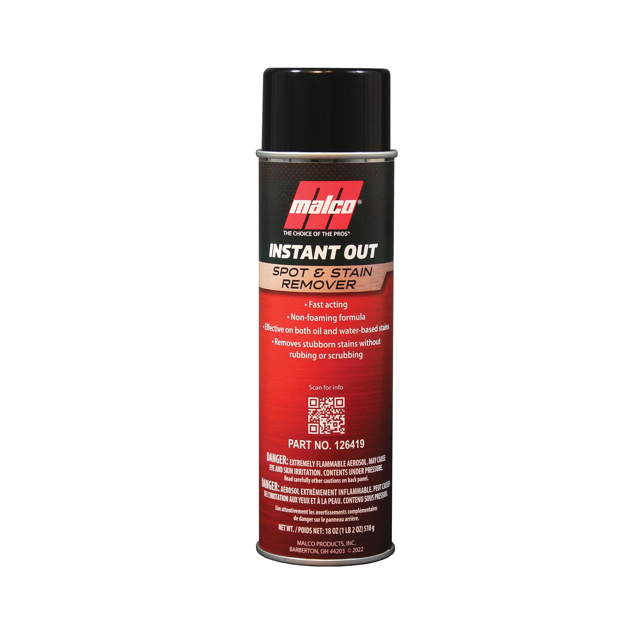 Malco Automotive 126419 Instant Out Spot And Stain Remover
