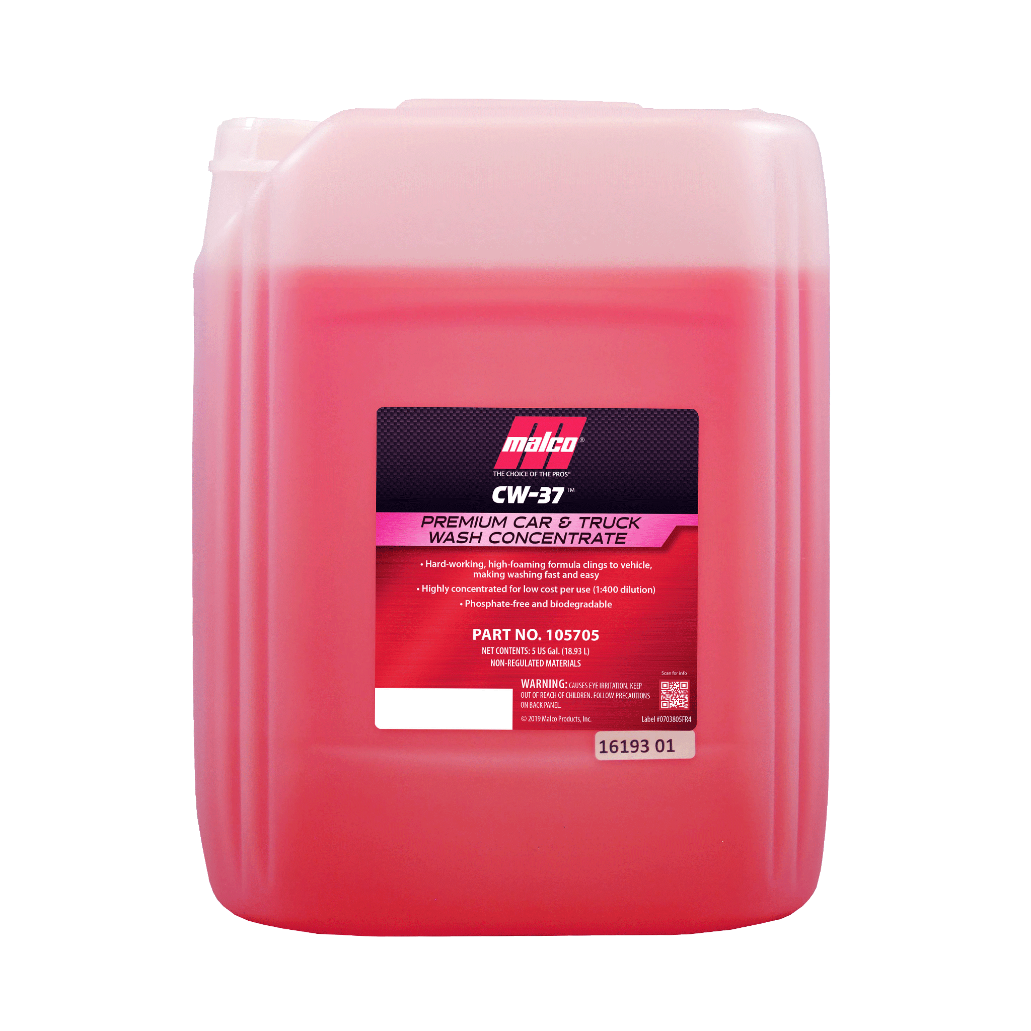 Malco Automotive DIST-ONLY-105705 Cw-37™ Premium Car & Truck Wash Concentrate