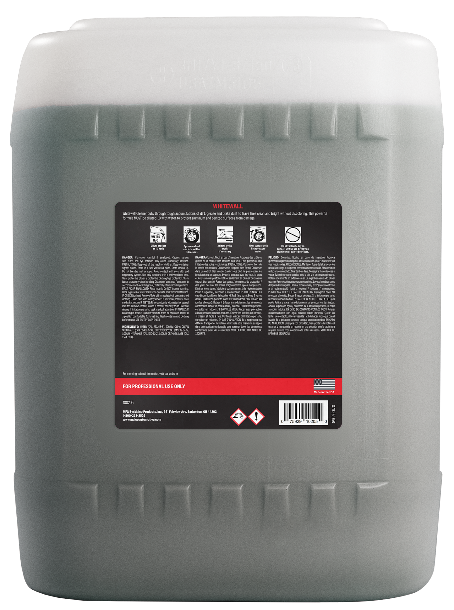 Malco Automotive DIST-ONLY-100205 Whitewall Cleaner Concentrate