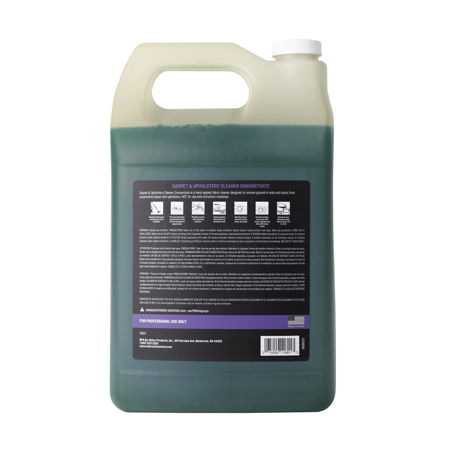 Malco Automotive Carpet & Upholstery Cleaner Concentrate