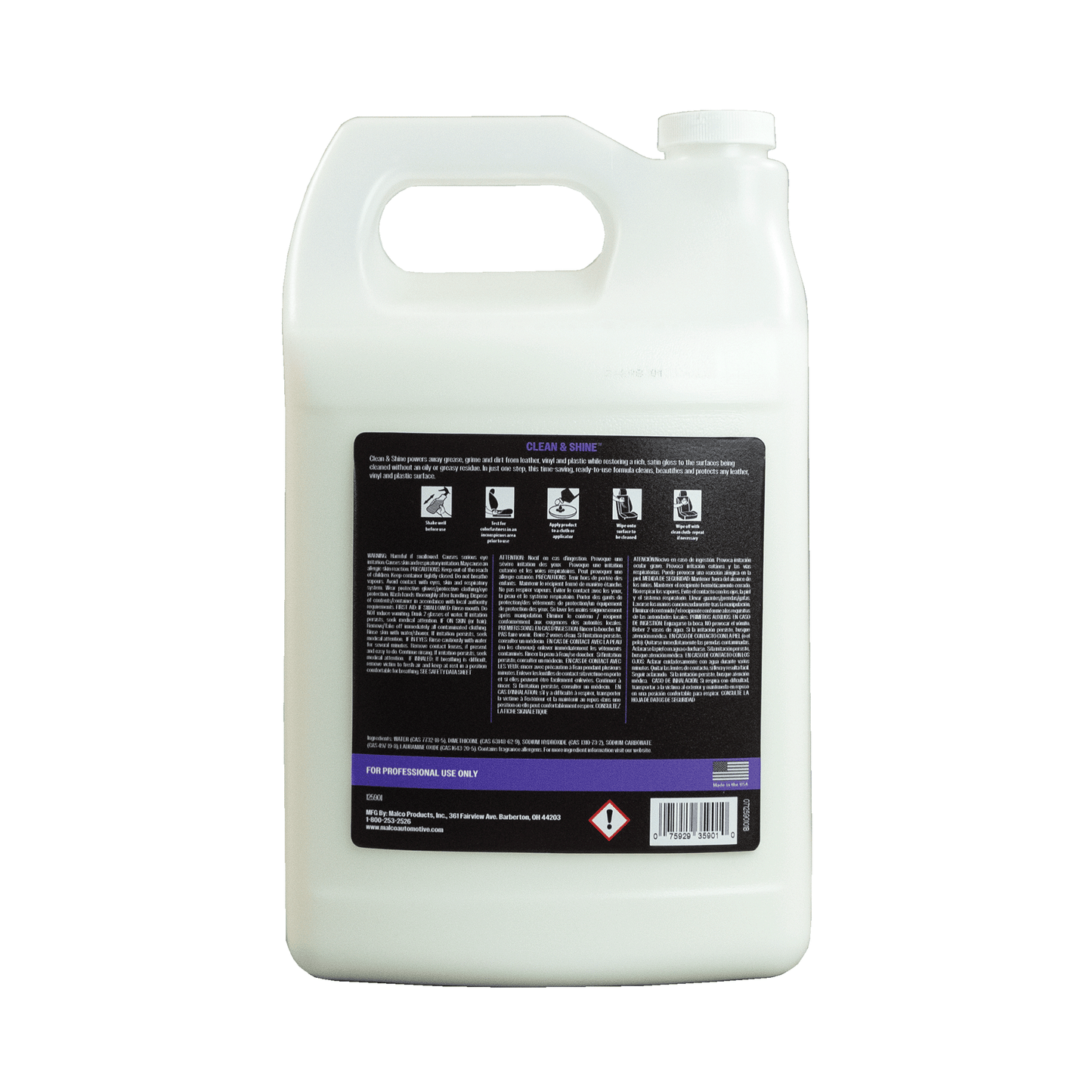 Malco Automotive Clean & Shine™ Interior Cleaner And Protectant