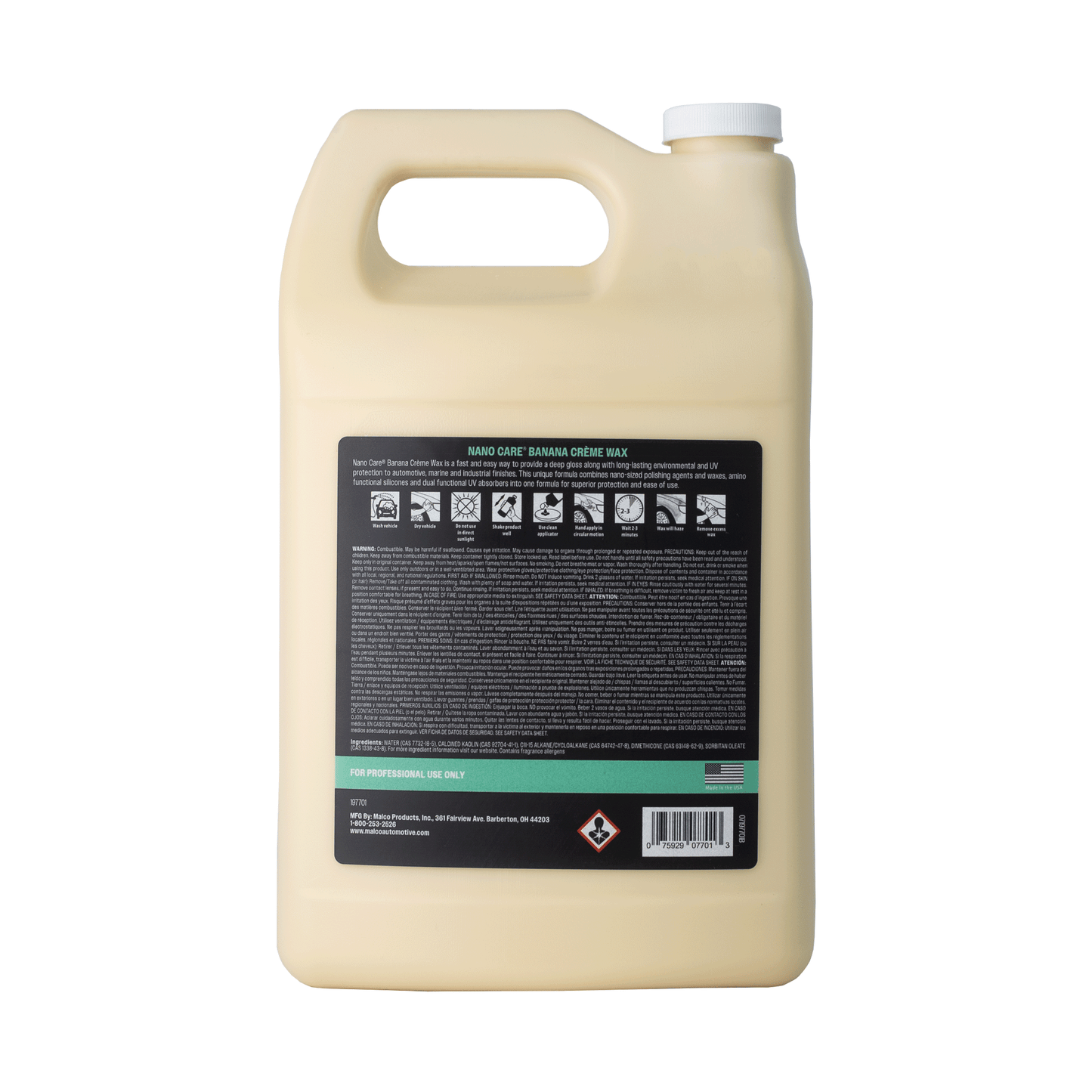 Malco Automotive Nano Care® Banana Creme Wax