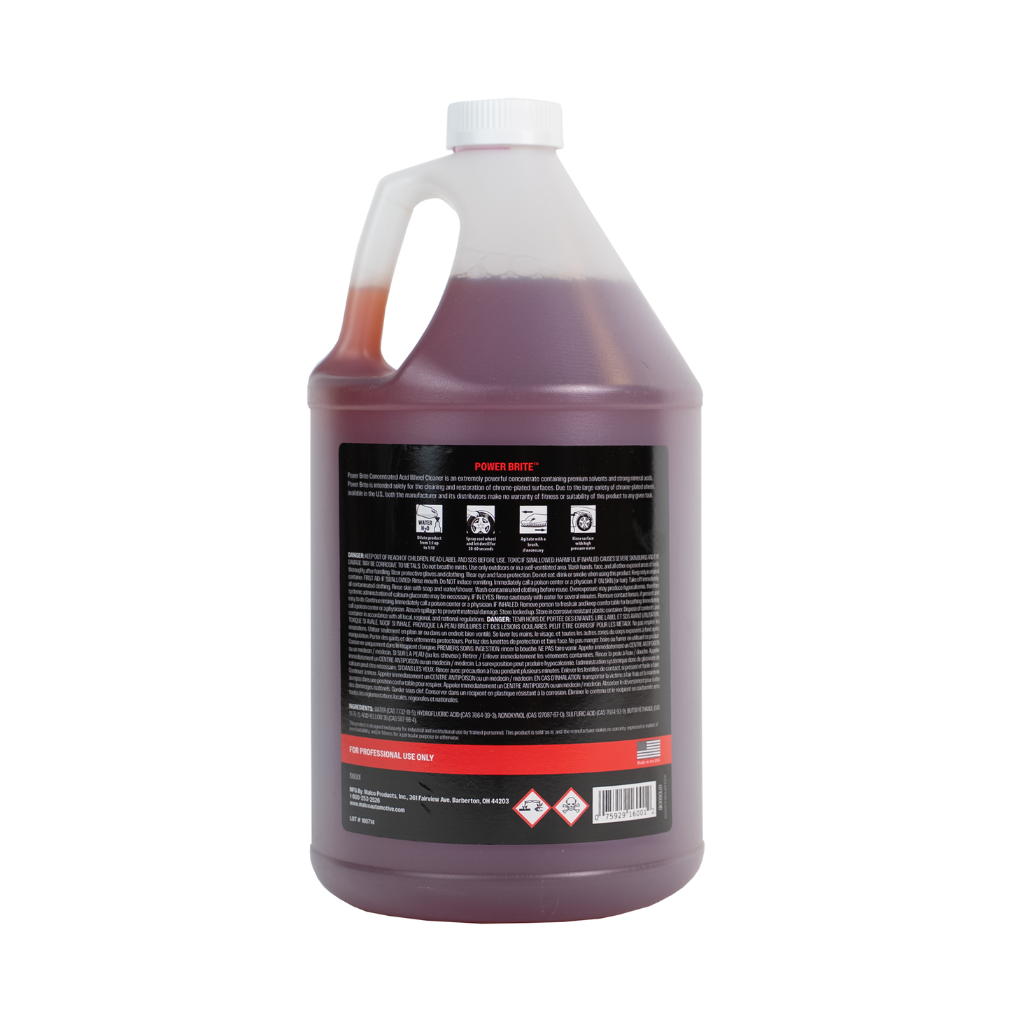 Malco Automotive Power Brite™ Concentrated Acid Wheel Cleaner