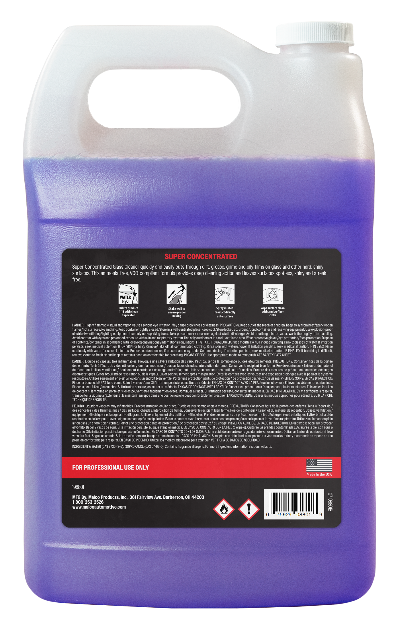 Malco Automotive Super Concentrated Glass Cleaner