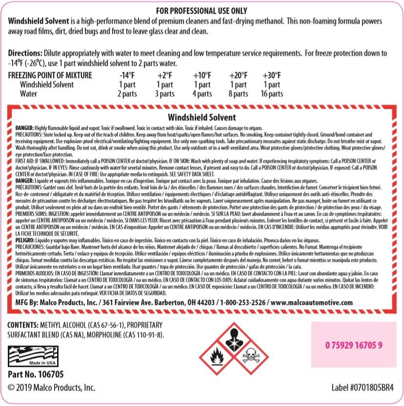 Malco Automotive Windshield Solvent Concentrate