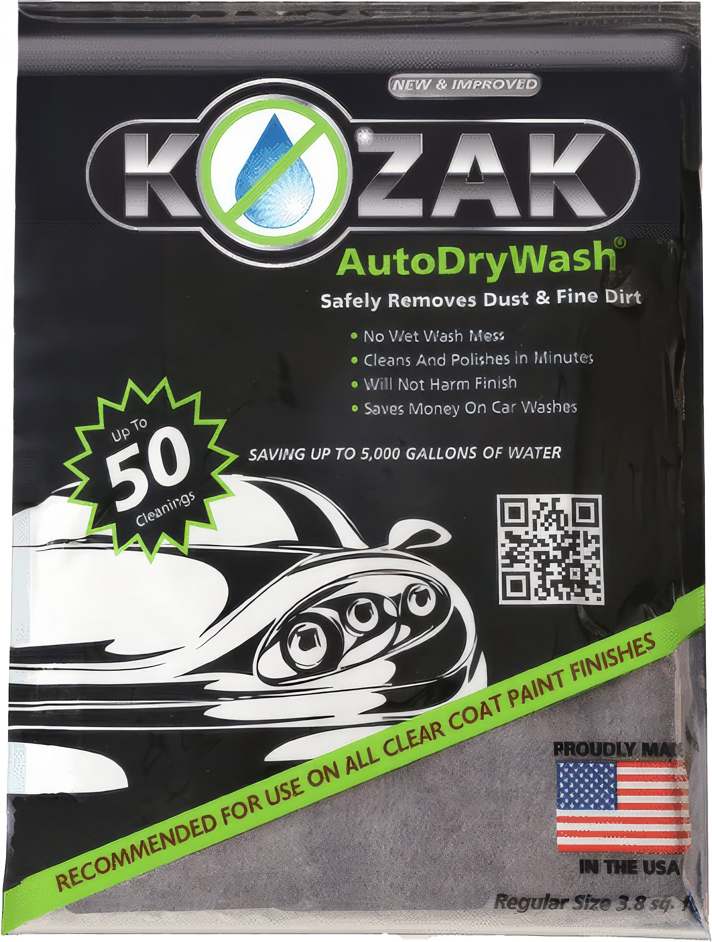 Malco Automotive 801053 Kozak® Auto Dry Wash Cloth