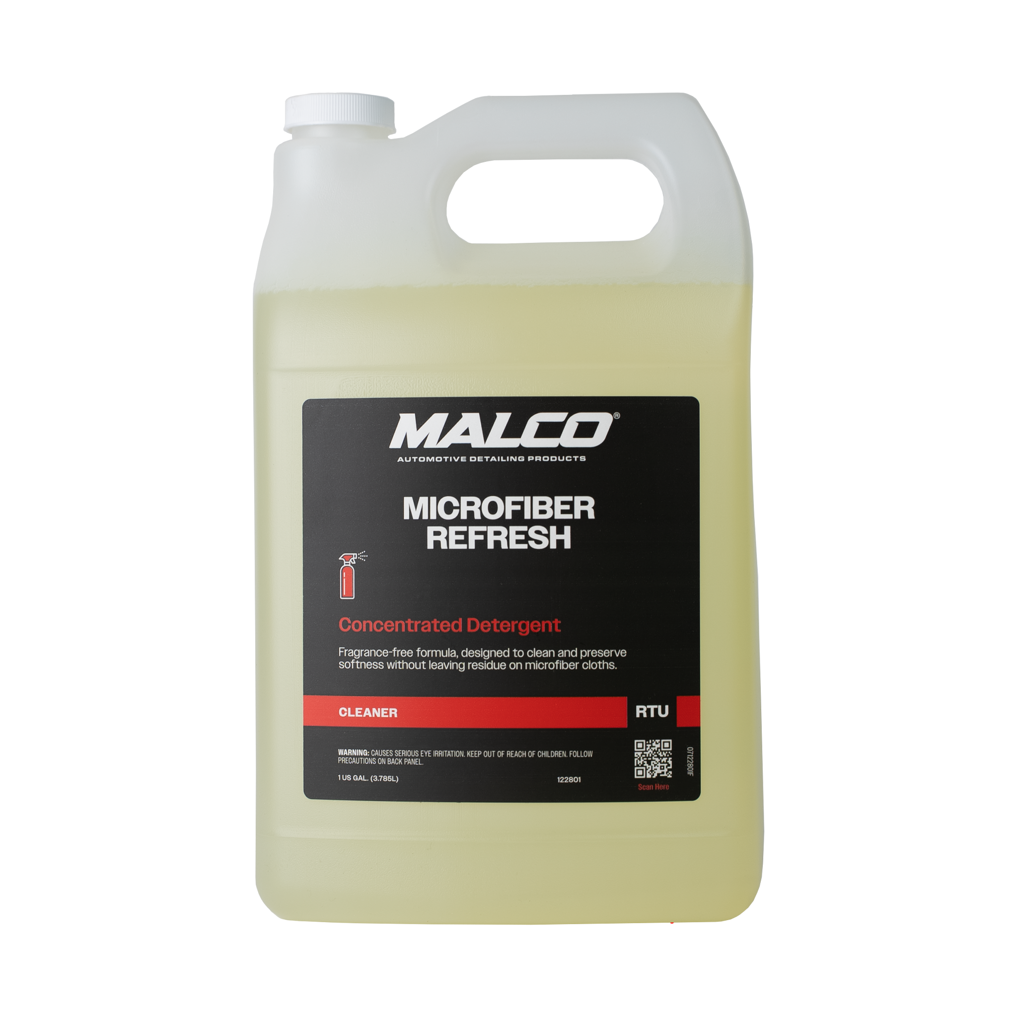 Malco Automotive 122801 Microfiber Refresh Concentrated Detergent