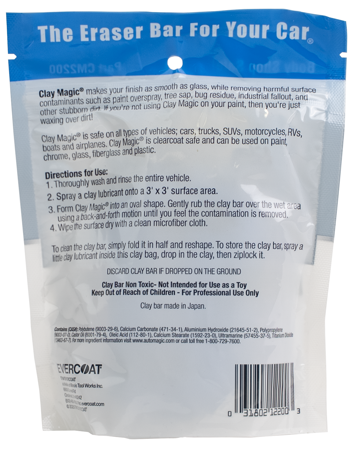 Malco Automotive CM2200 Clay Magic® Blue Detailing Clay Bar - Fine Grade
