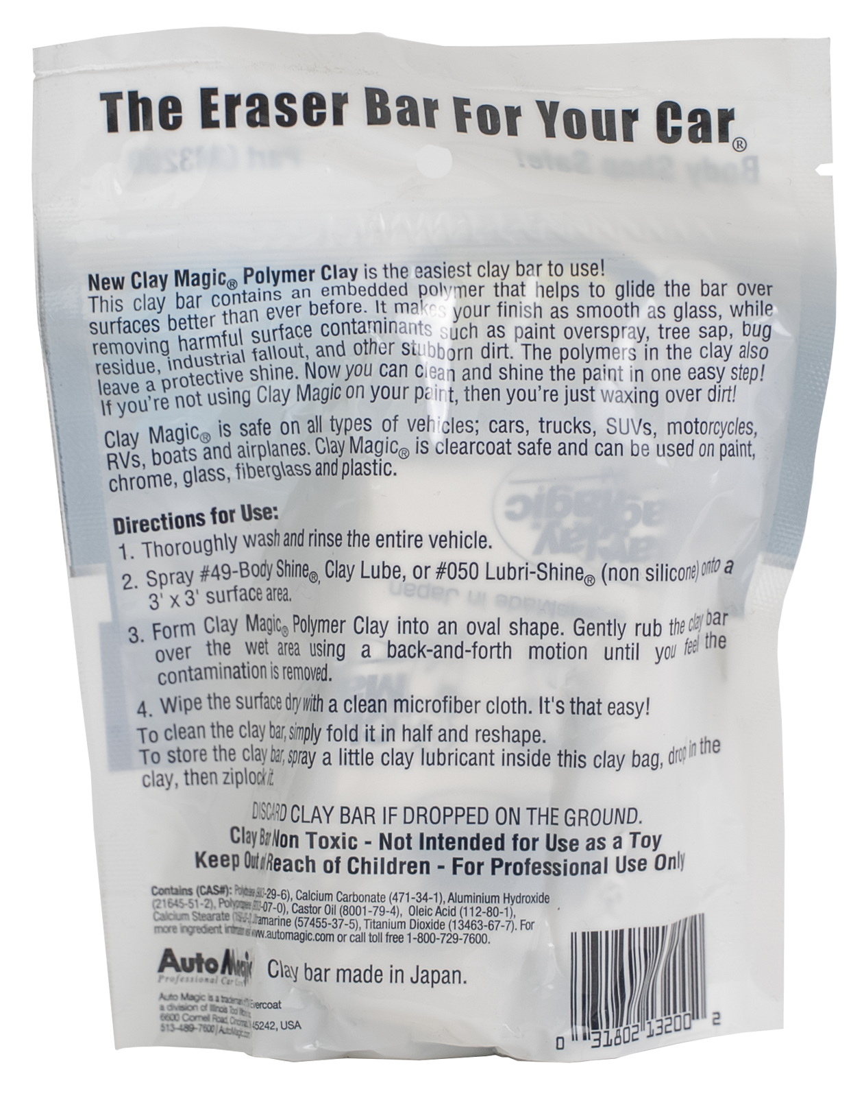 Malco Automotive CM3200 Clay Magic® White Polymer Clay Bar - Fine Grade