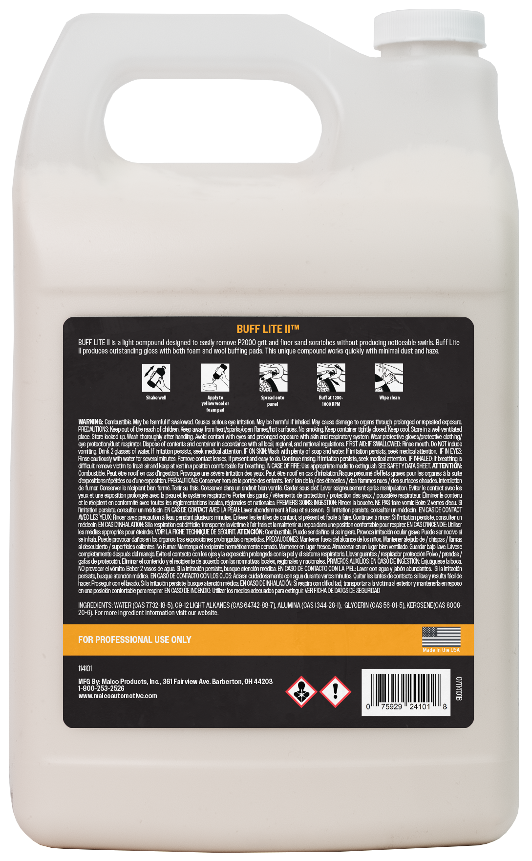 Malco Automotive Buff Lite Lite™ Finishing Creme