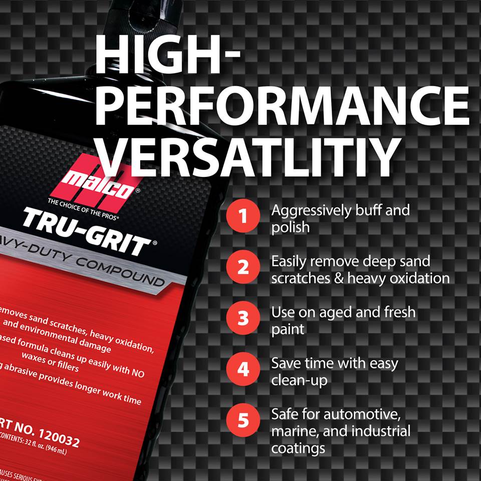 Malco Automotive Tru-grit® Heavy-duty Compound