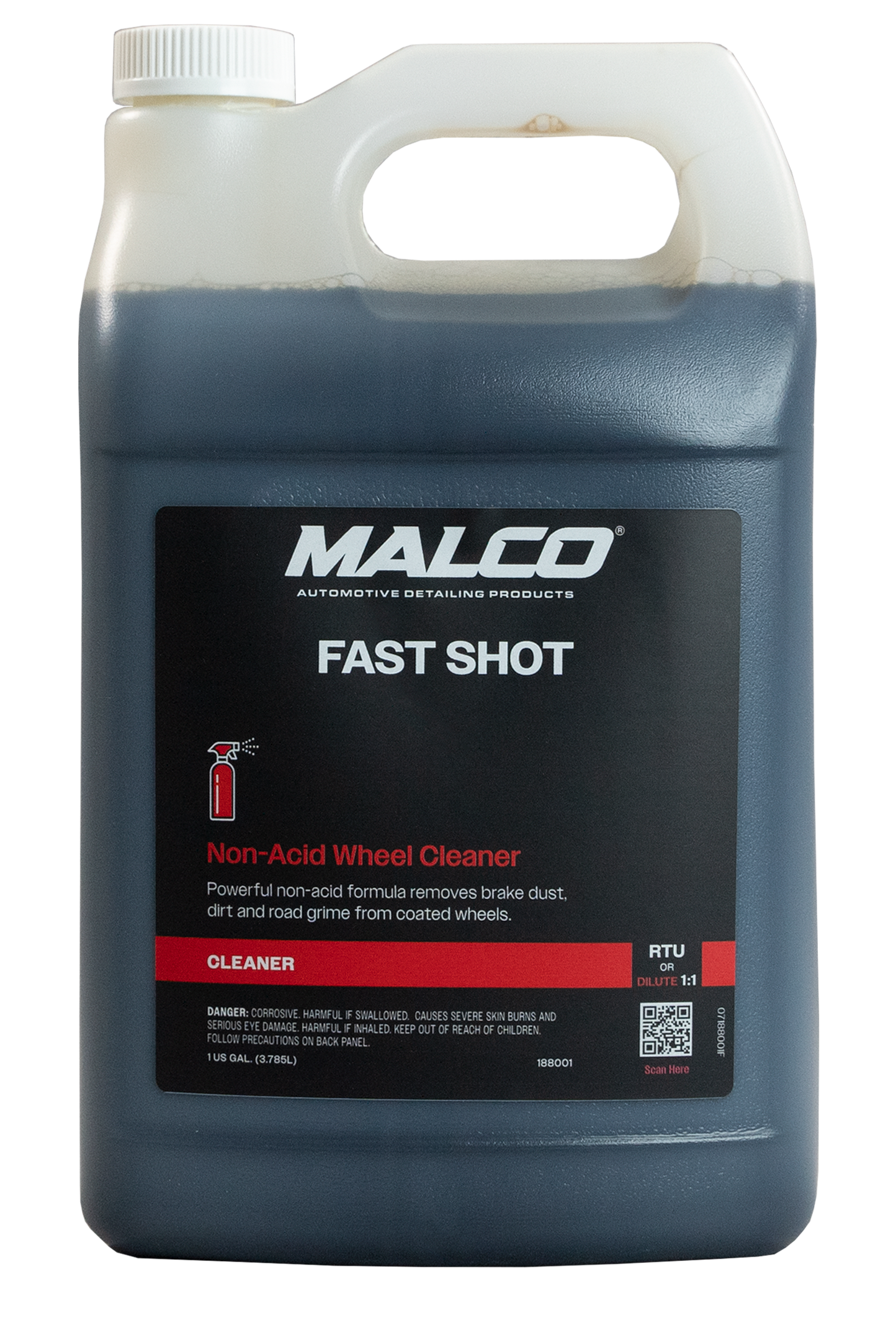 Malco Automotive DIST-ONLY-188001 Fast Shot Wheel & Tire Cleaner Non-acid Formula
