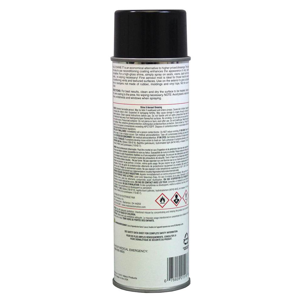 Malco Automotive DIST-ONLY-111516 Shine It™ Aerosol Dressing