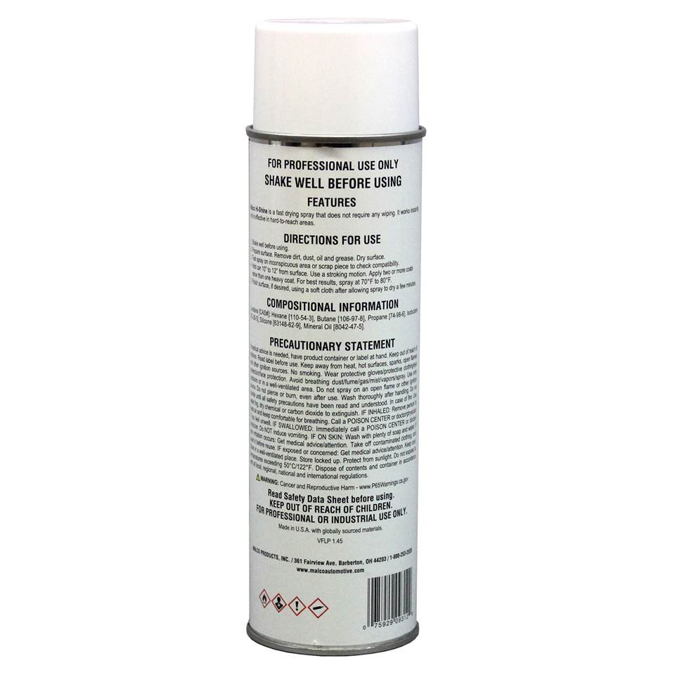 Malco Automotive DIST-ONLY-199312 Hi-shine Fast Drying Spray