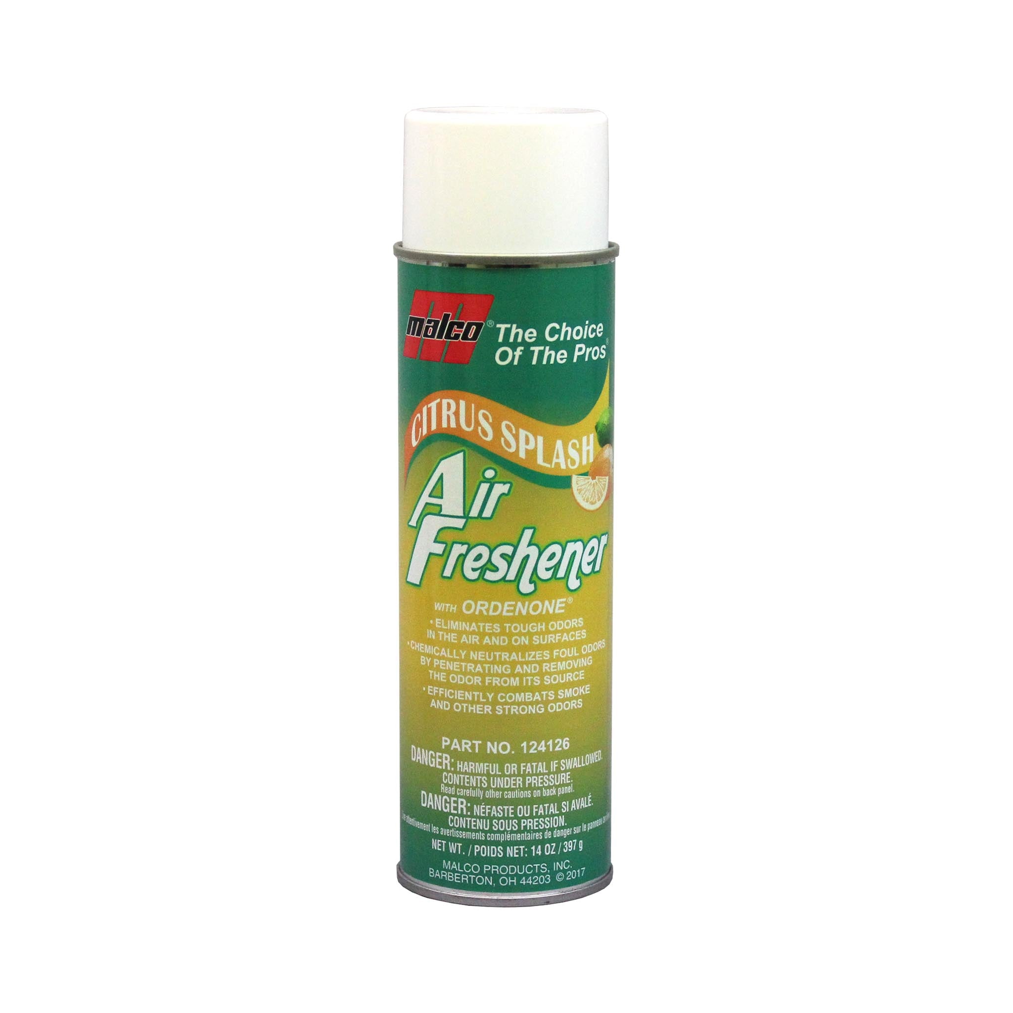 Malco Automotive 124126 Citrus Splash Ordenone Aerosol