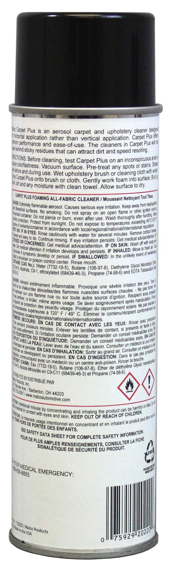 Malco Automotive DIST-ONLY-110220 Carpet Plus™ Interior Stain Remover