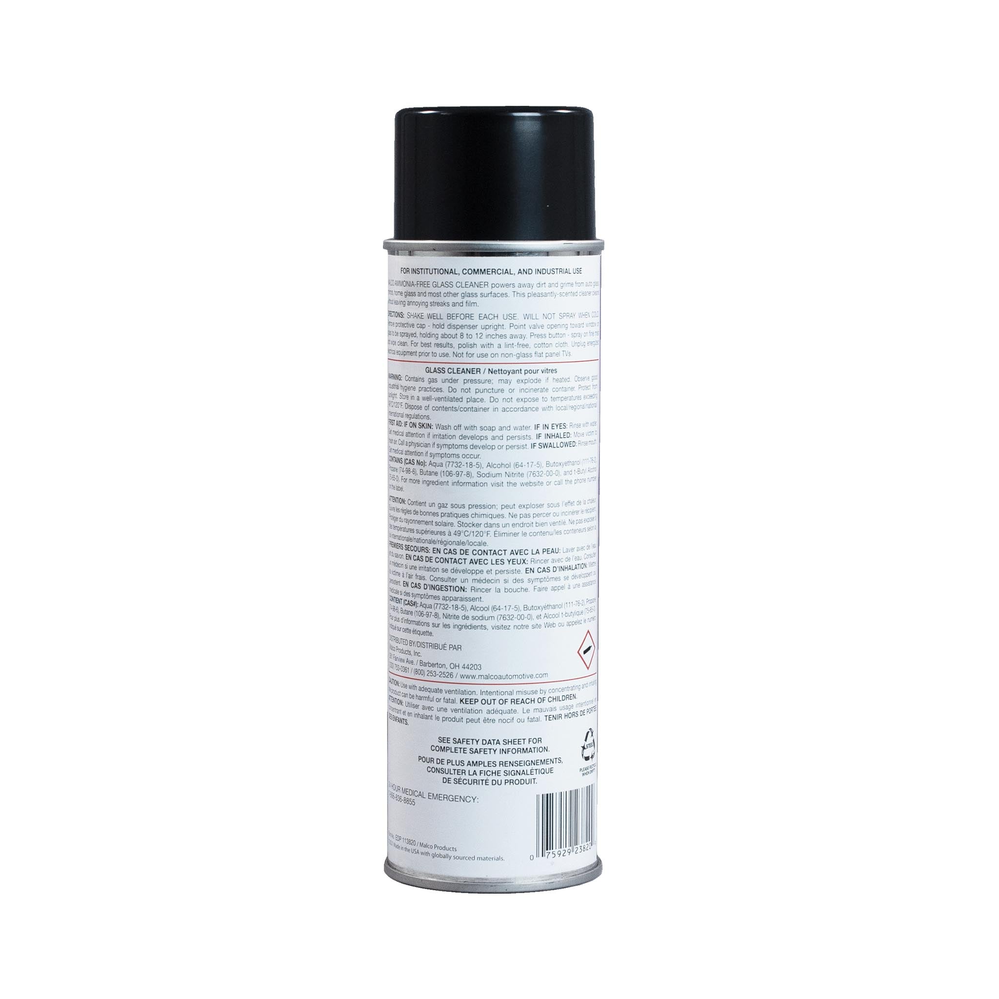 Malco Automotive DIST-ONLY-113820 Ammonia Free Glass Cleaner Aerosol