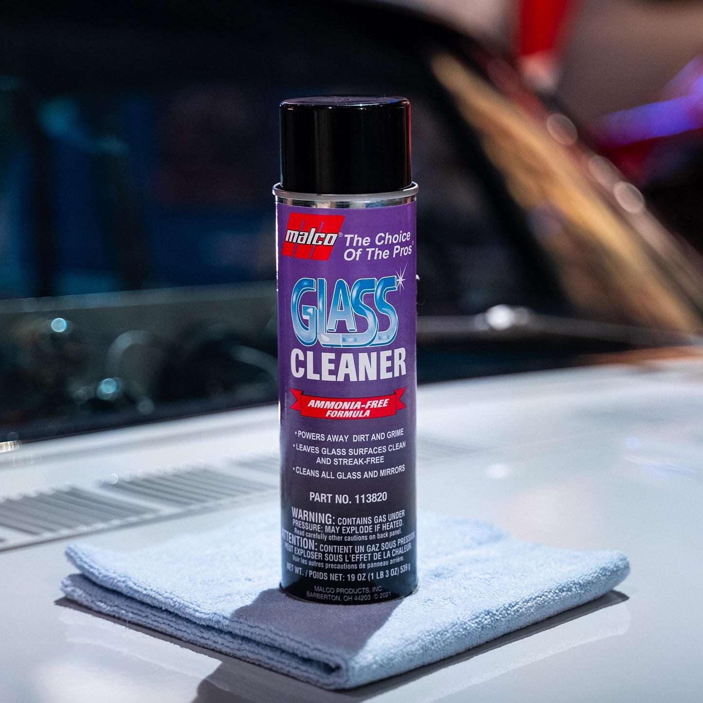 Malco Automotive DIST-ONLY-113820 Ammonia Free Glass Cleaner Aerosol