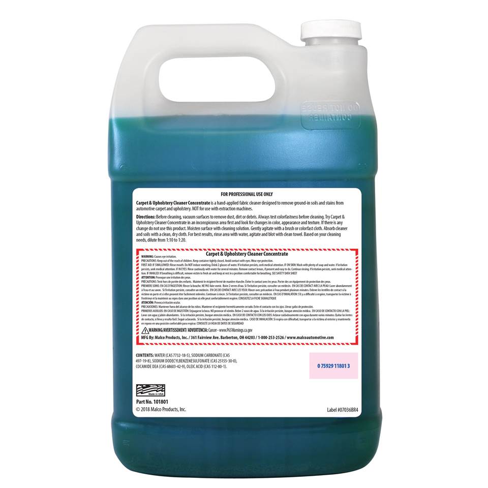 Malco Automotive DIST-ONLY-101805 Carpet & Upholstery Cleaner Concentrate