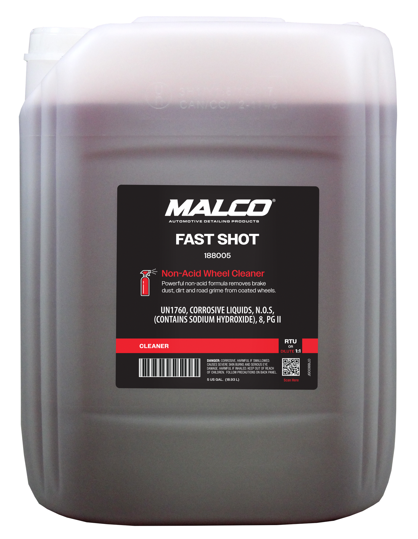 Malco Automotive DIST-ONLY-188005 Fast Shot Wheel & Tire Cleaner Non-acid Formula