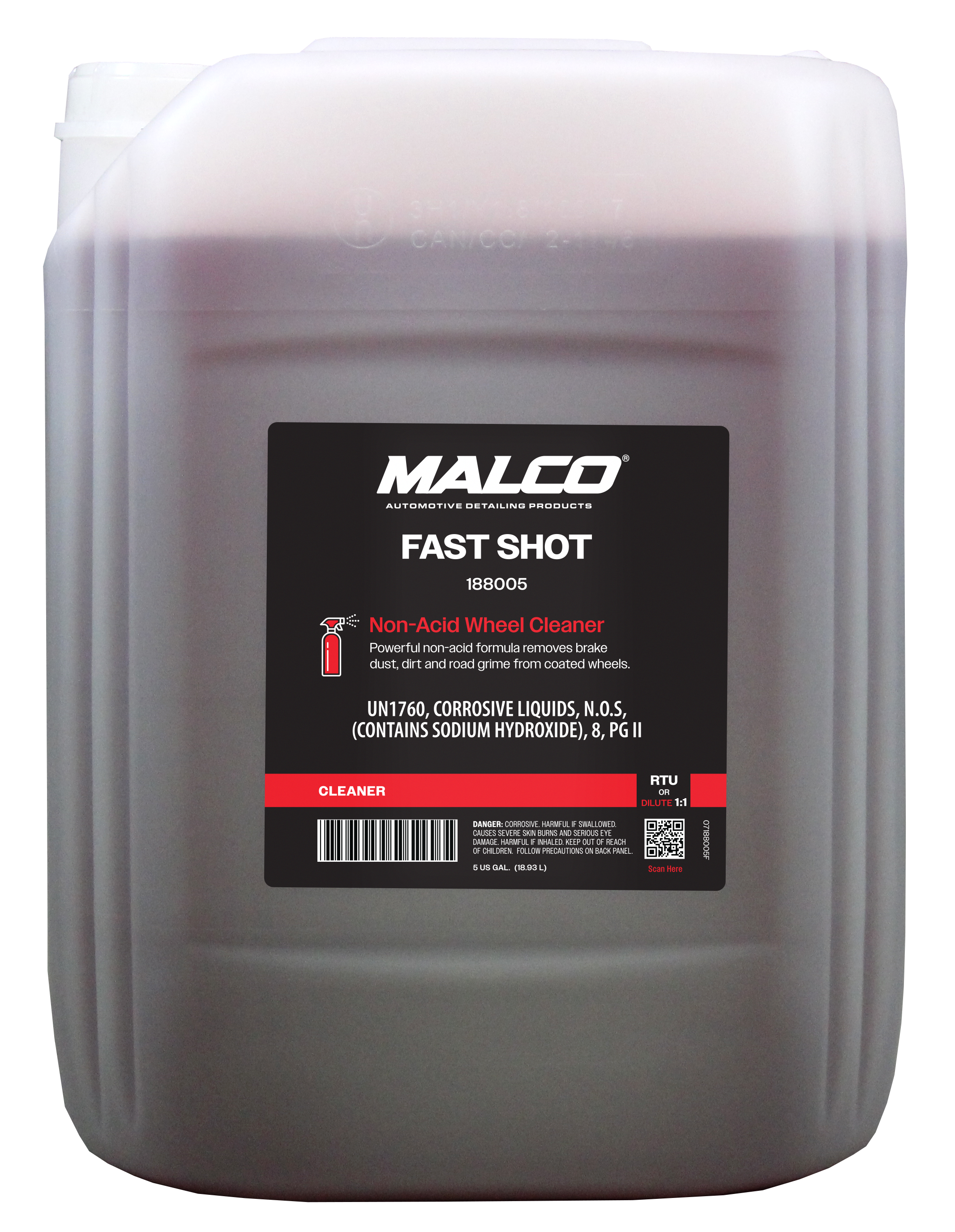 Malco Automotive DIST-ONLY-188005 Fast Shot Wheel & Tire Cleaner Non-acid Formula