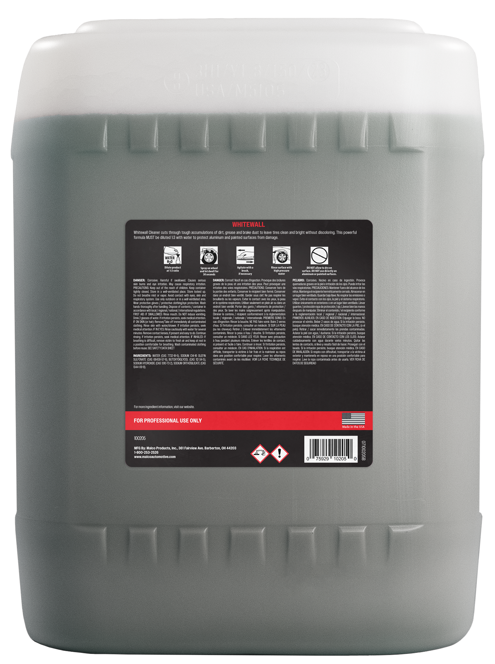 Malco Automotive DIST-ONLY-100205 Whitewall Cleaner Concentrate