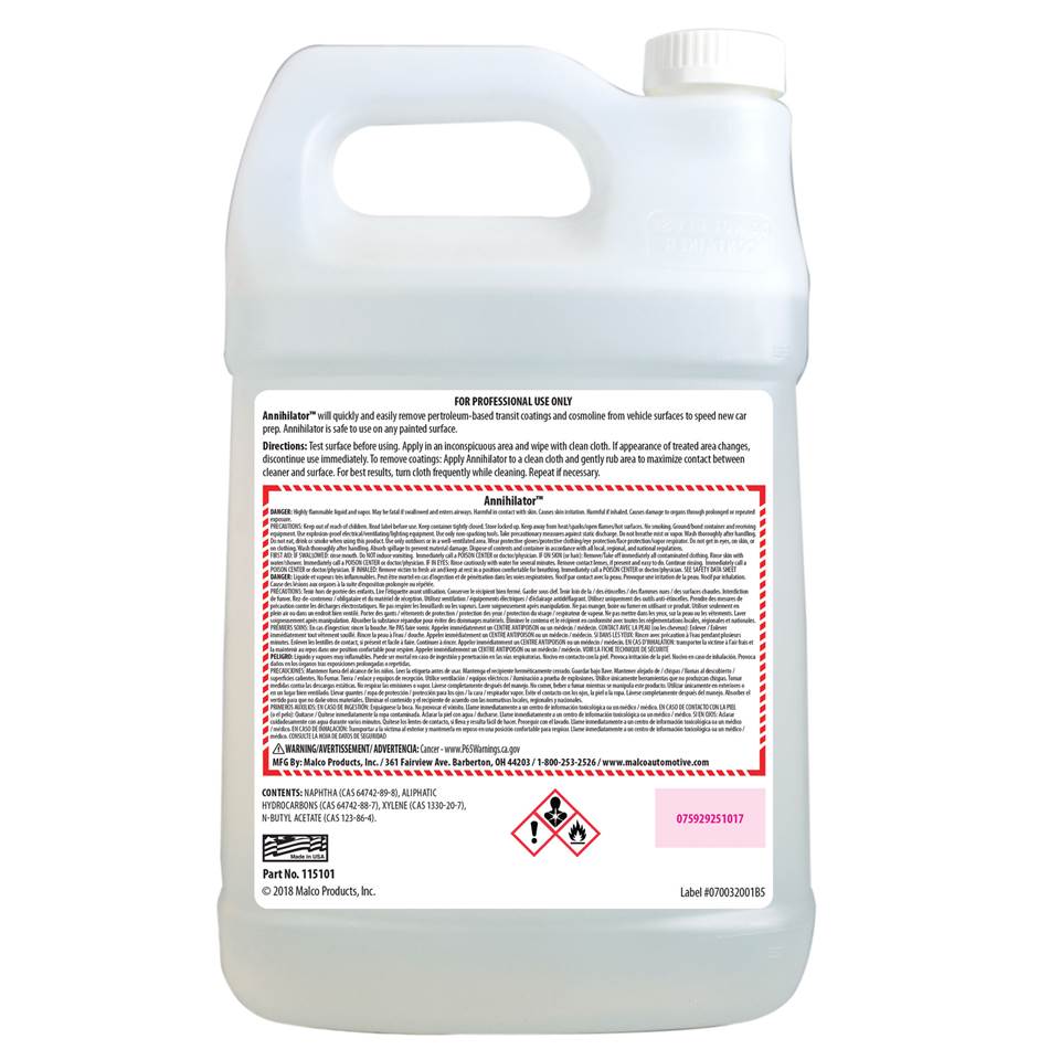 Malco Automotive Annihilator™ Transit Coating Remover