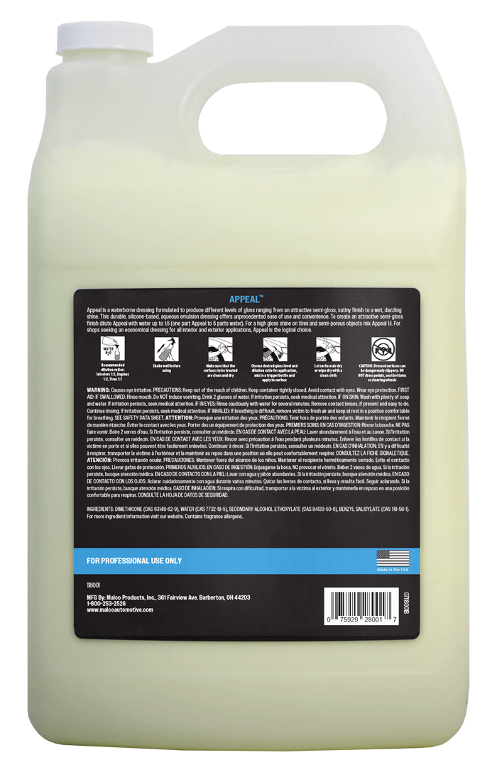 Malco Automotive Appeal™ Super Concentrated Dressing