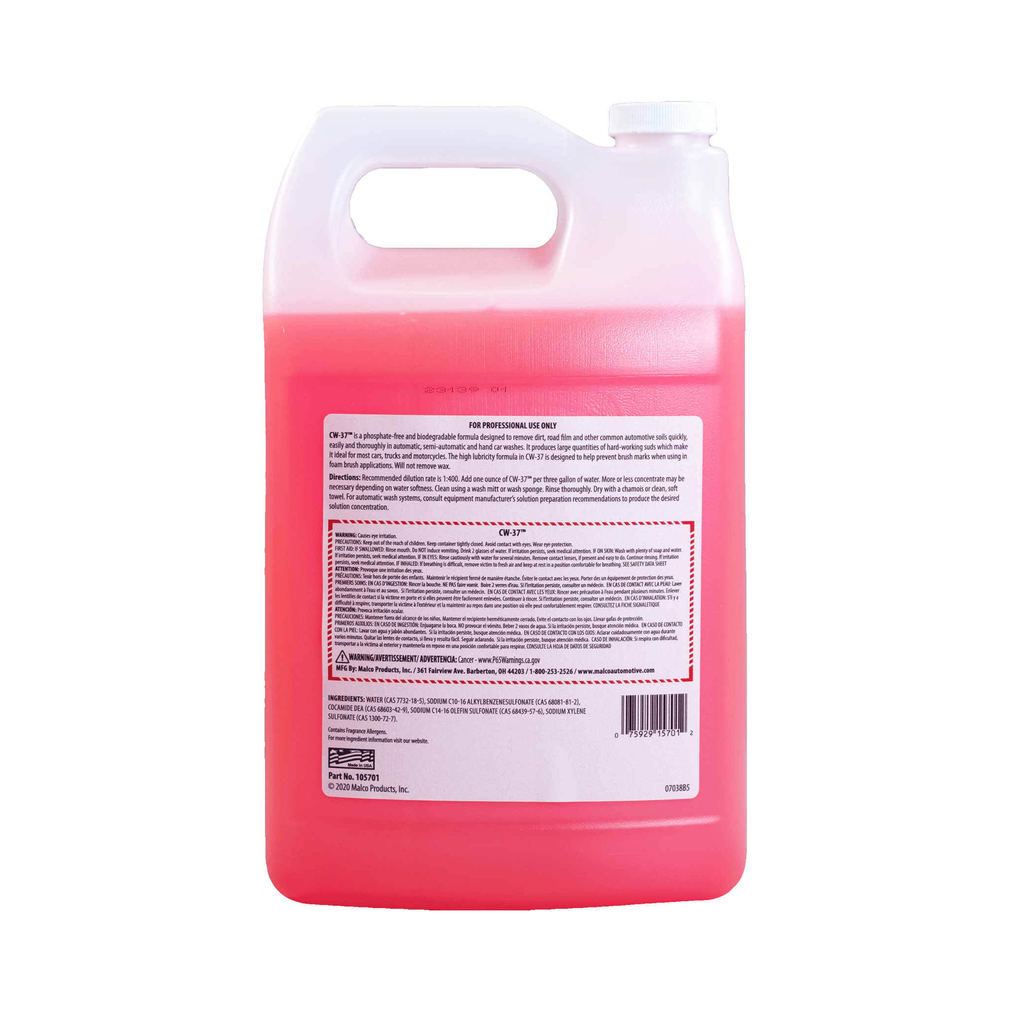 Malco Automotive Cw-37™ Premium Car & Truck Wash Concentrate