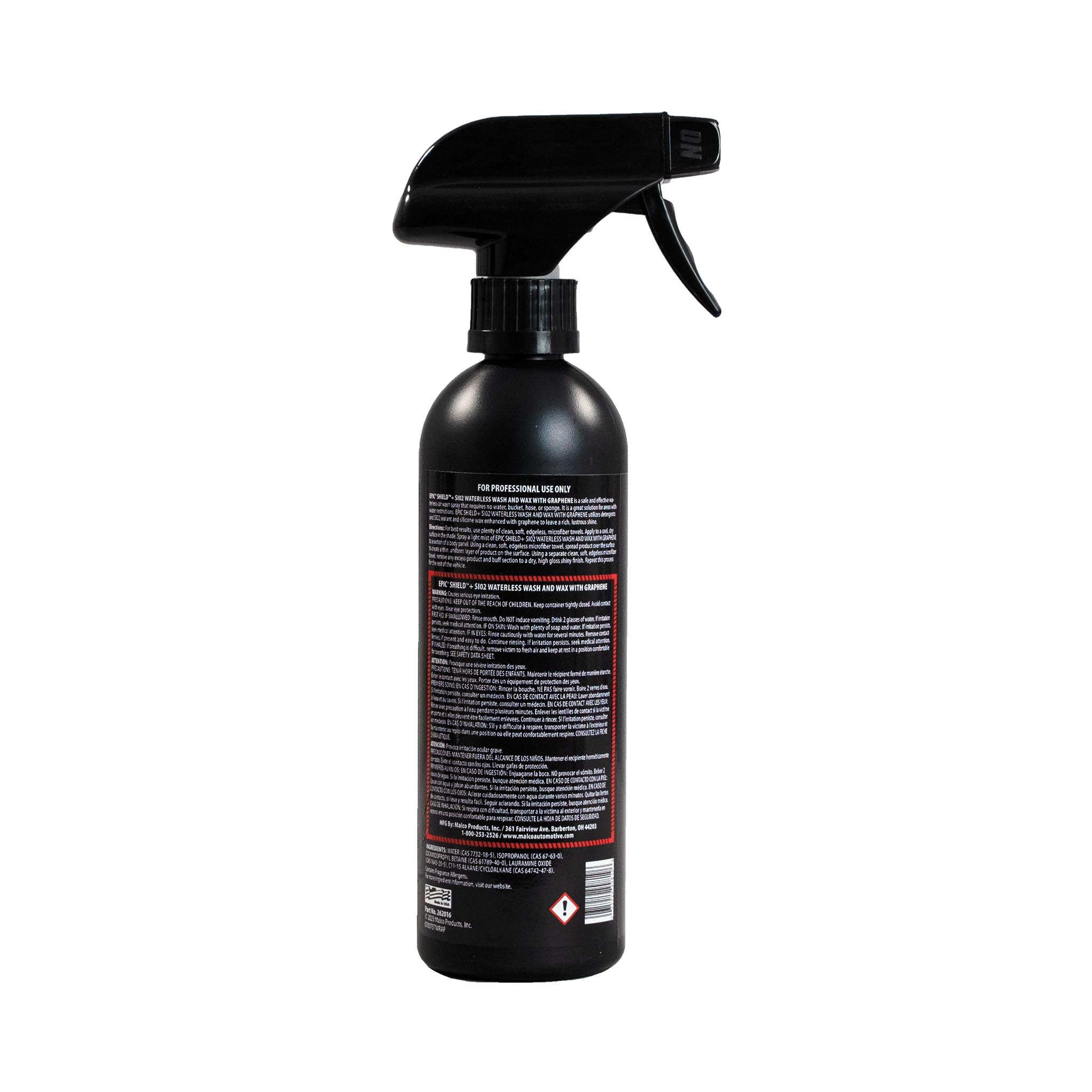 Malco Automotive Epic® Shield™+ Sio2 Waterless Wash & Wax With Graphene