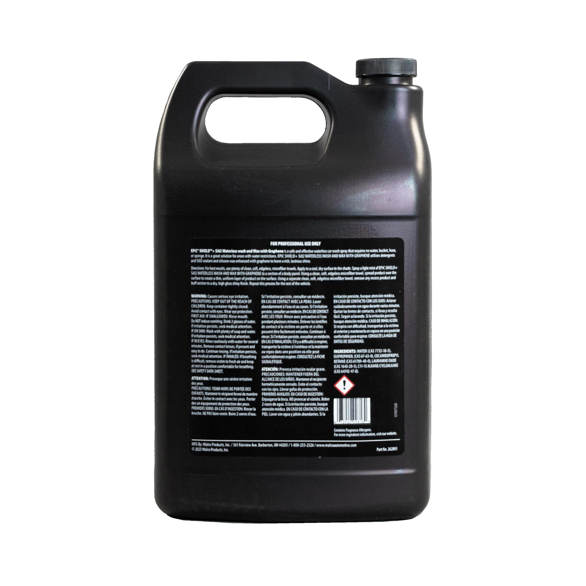 Malco Automotive Epic® Shield™+ Sio2 Waterless Wash & Wax With Graphene