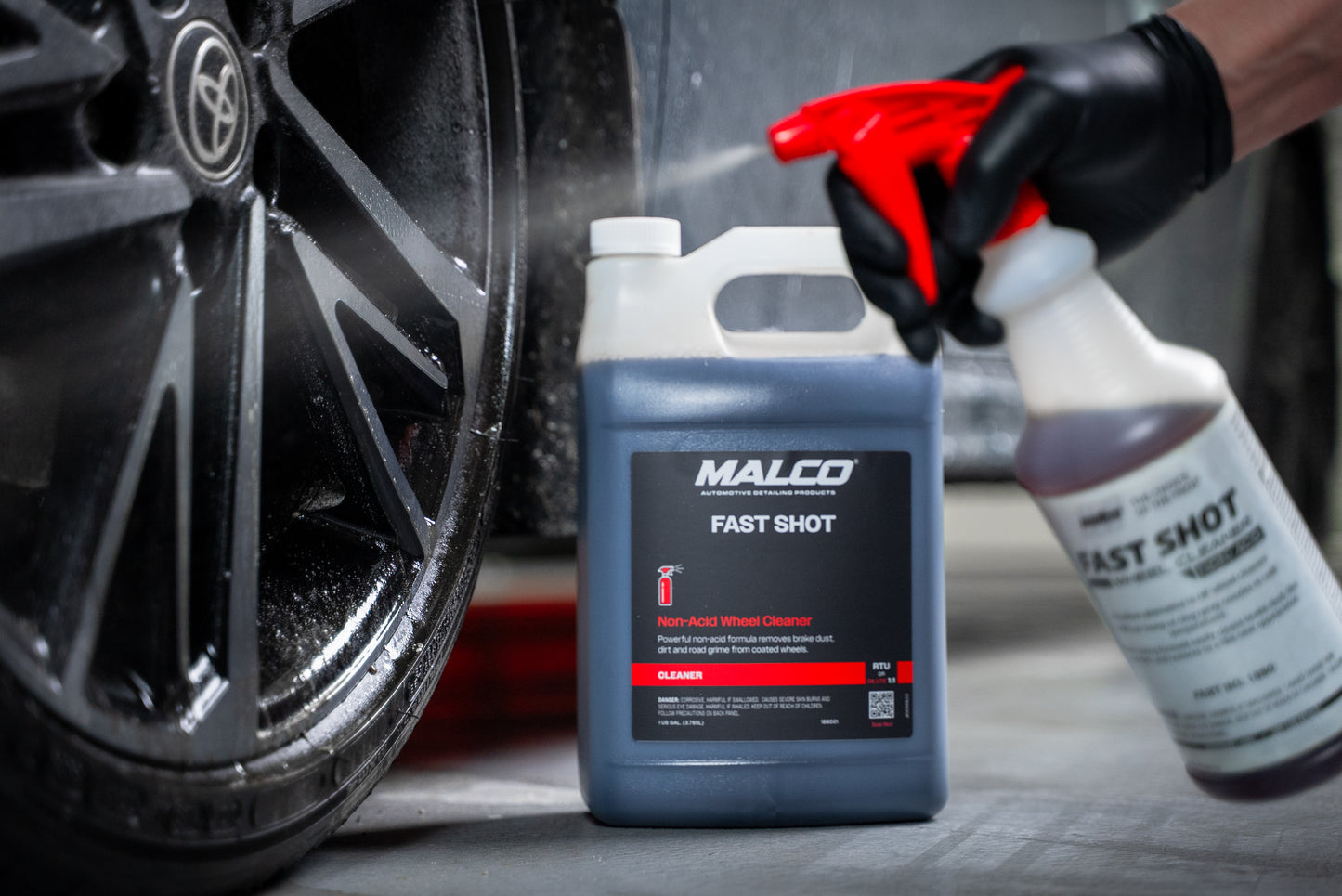 Malco Automotive Fast Shot Wheel & Tire Cleaner Non-acid Formula