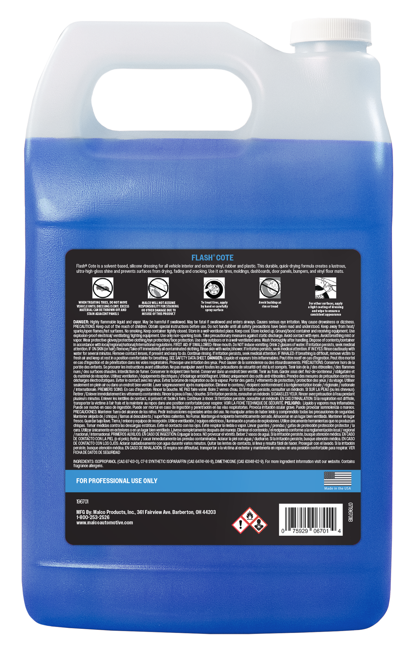 Malco Automotive Flash® Cote All-purpose Dressing