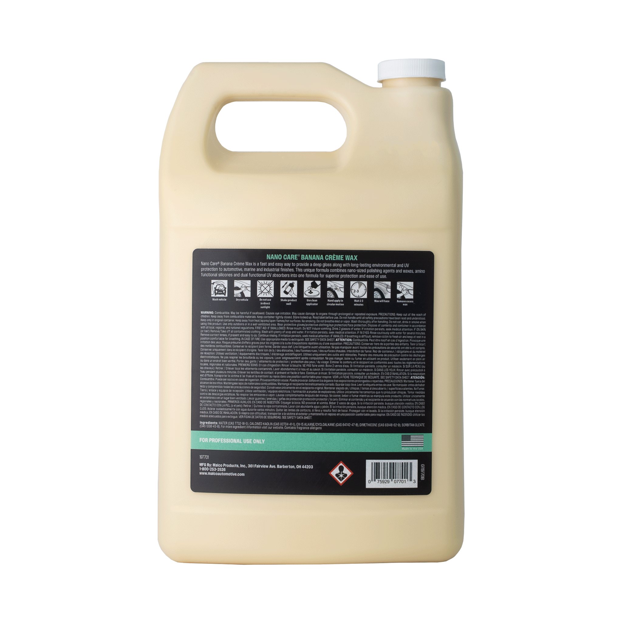 Malco Automotive Nano Care® Banana Creme Wax