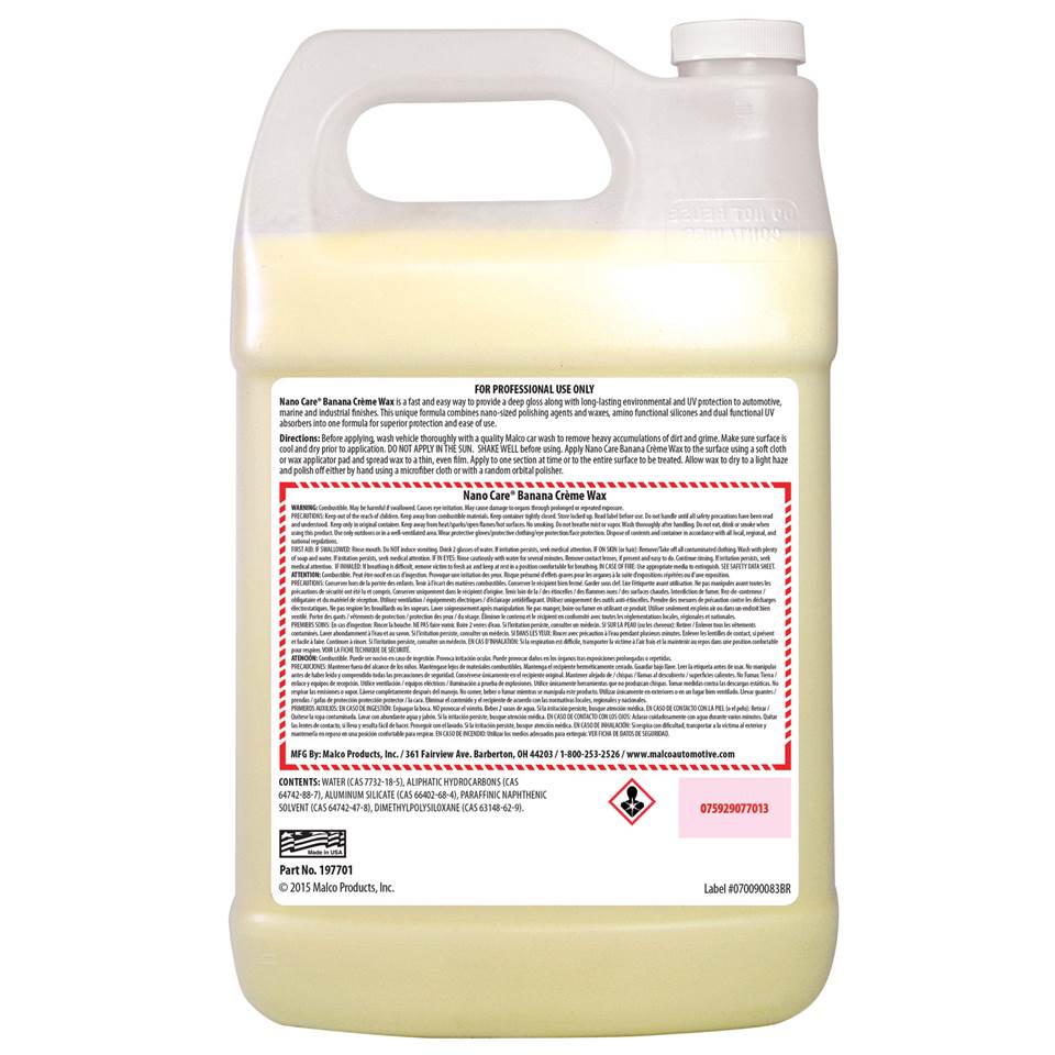 Malco Automotive Nano Care® Banana Creme Wax