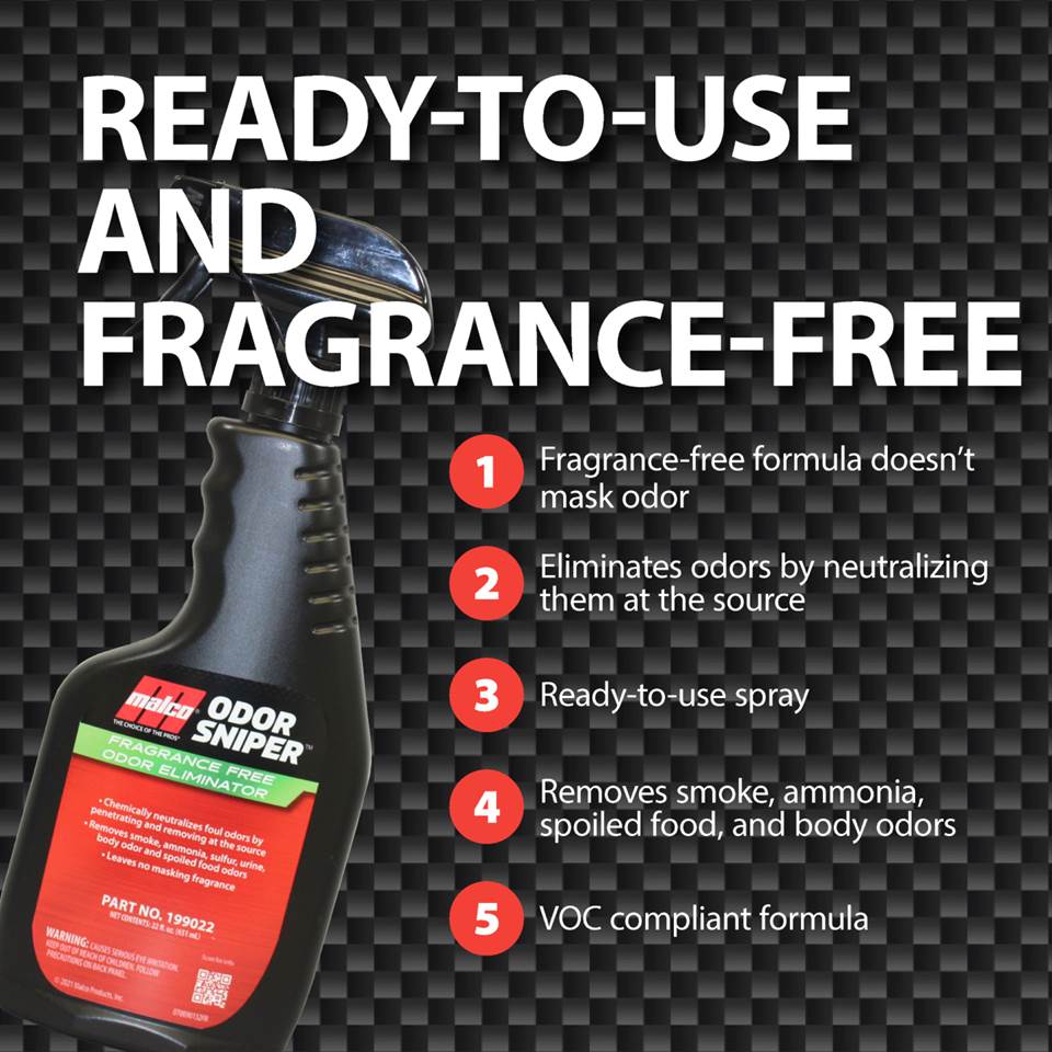 Malco Automotive Odor Sniper™ Fragrance-free Odor Eliminator