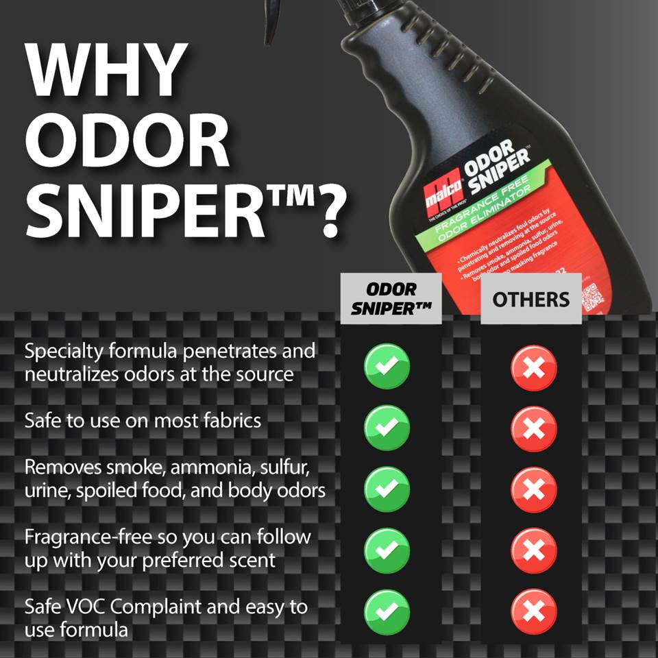 Malco Automotive Odor Sniper™ Fragrance-free Odor Eliminator