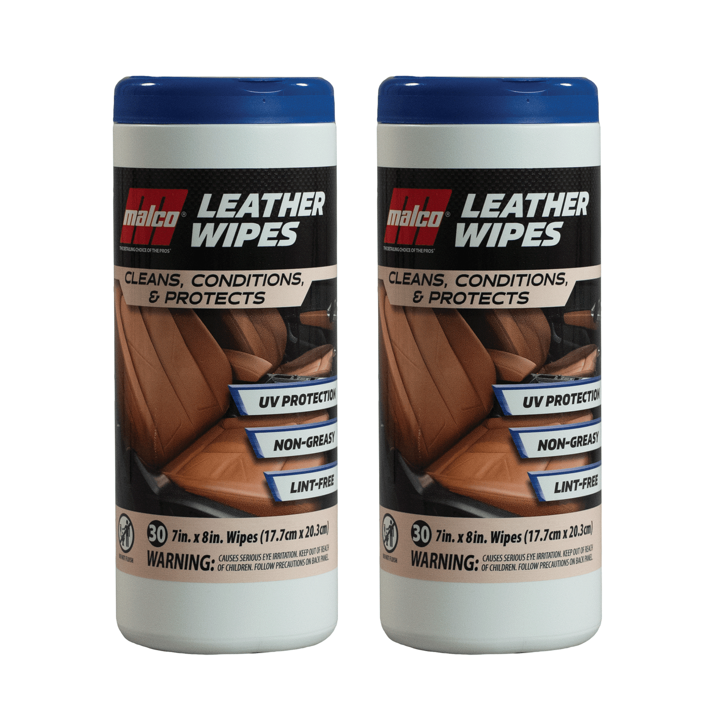 Malco Automotive 261730PK2 Leather Cleaning And Conditioning Wipes