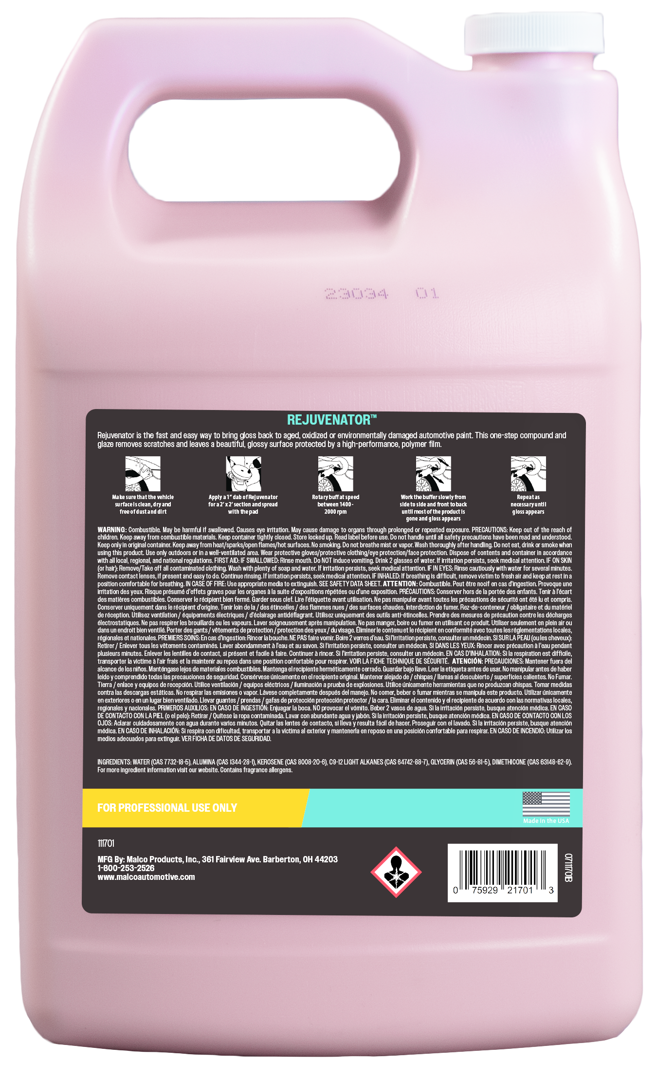 Malco Automotive Rejuvenator™ One-step Auto Paint Restoration