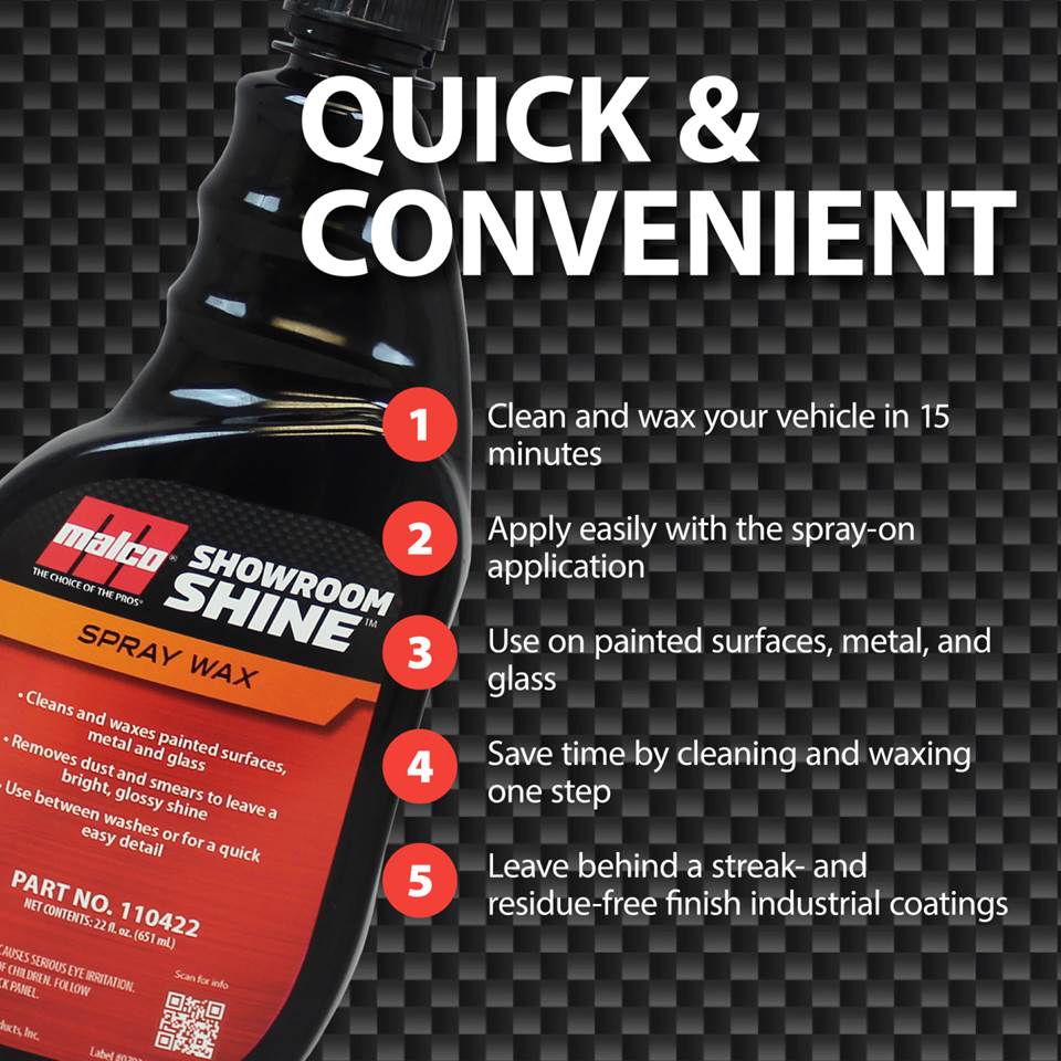 Malco Automotive Showroom Shine™ Spray Wax