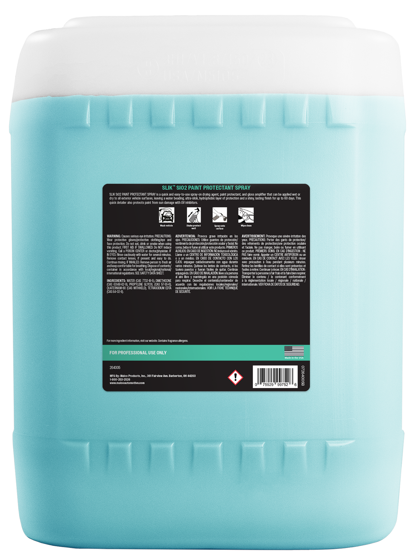 Malco Automotive Slik Sio2 Paint Protectant Spray