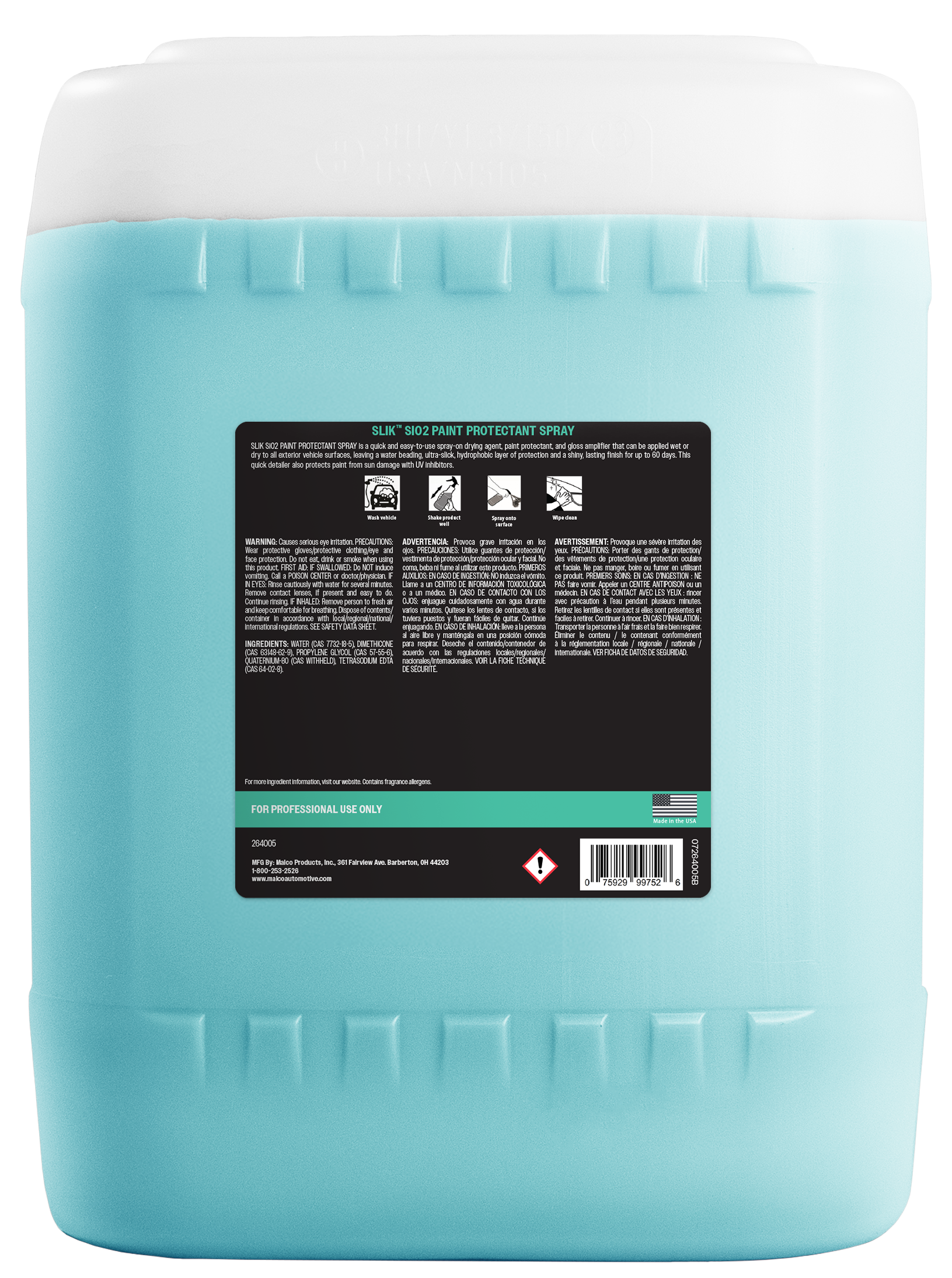 Malco Automotive Slik Sio2 Paint Protectant Spray