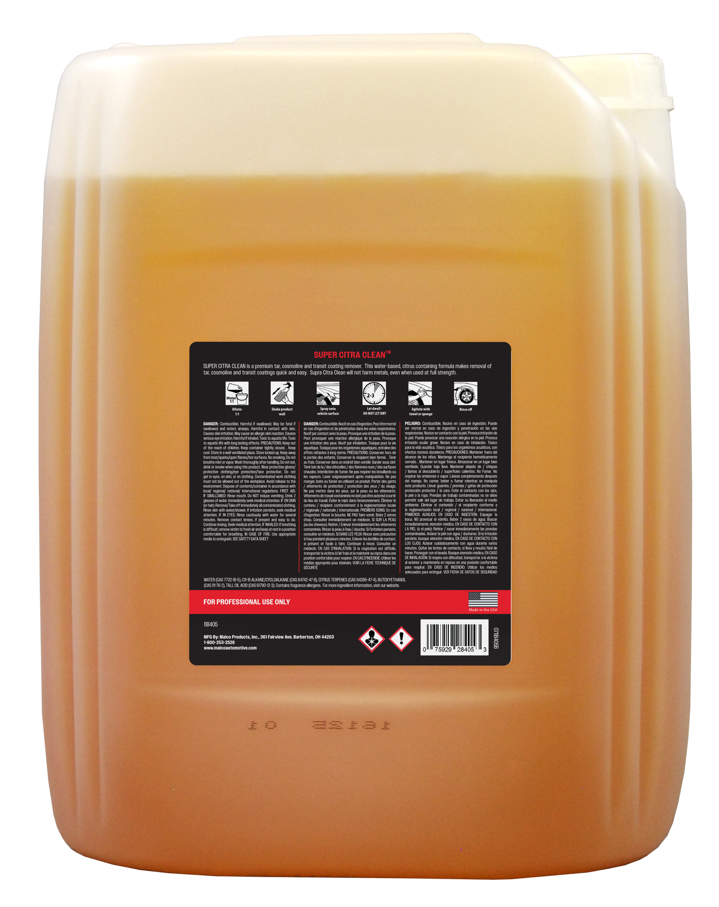 Malco Automotive Super Citra Clean™ Tar and Cosmoline Remover
