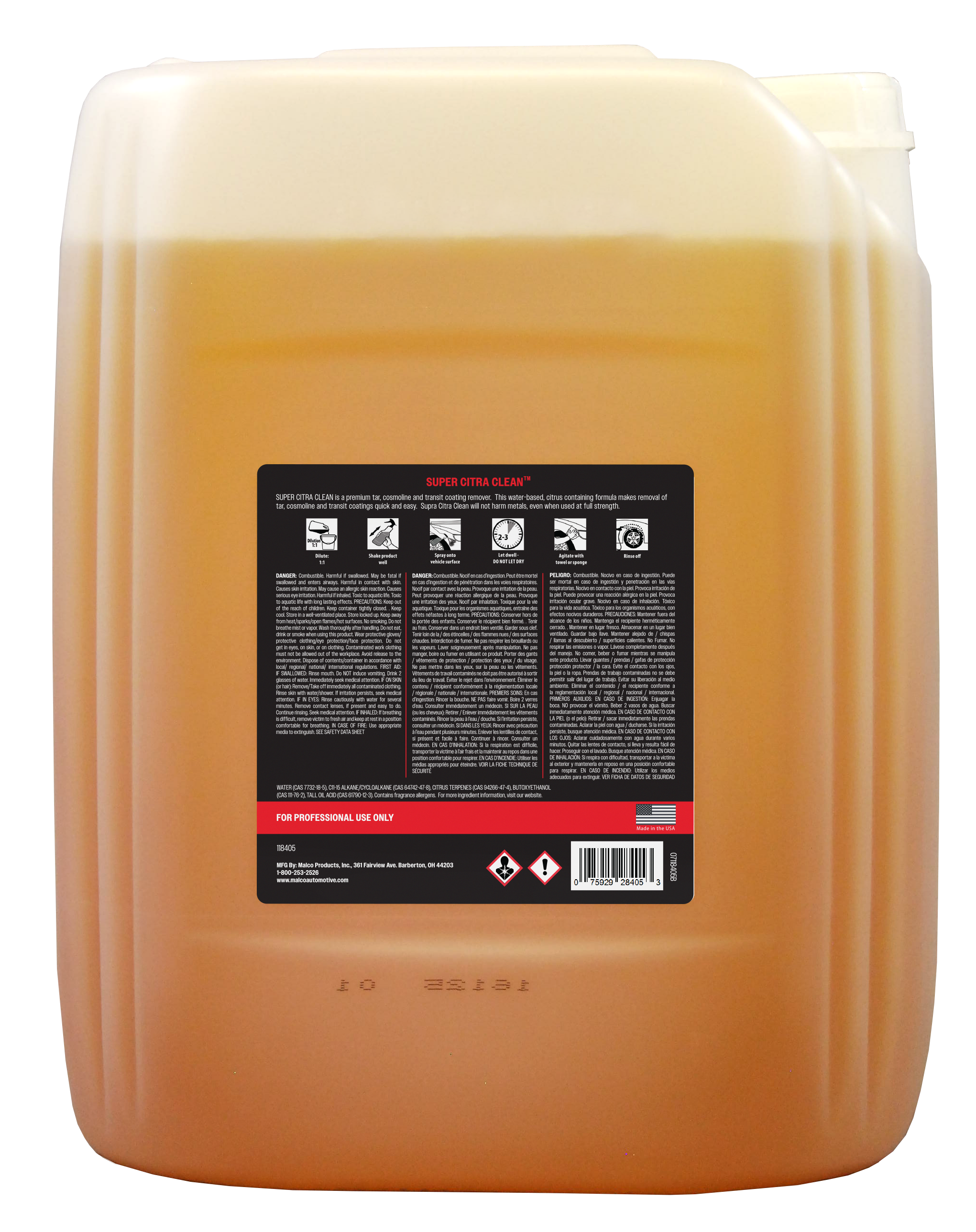 Malco Automotive Super Citra Clean™ Tar and Cosmoline Remover