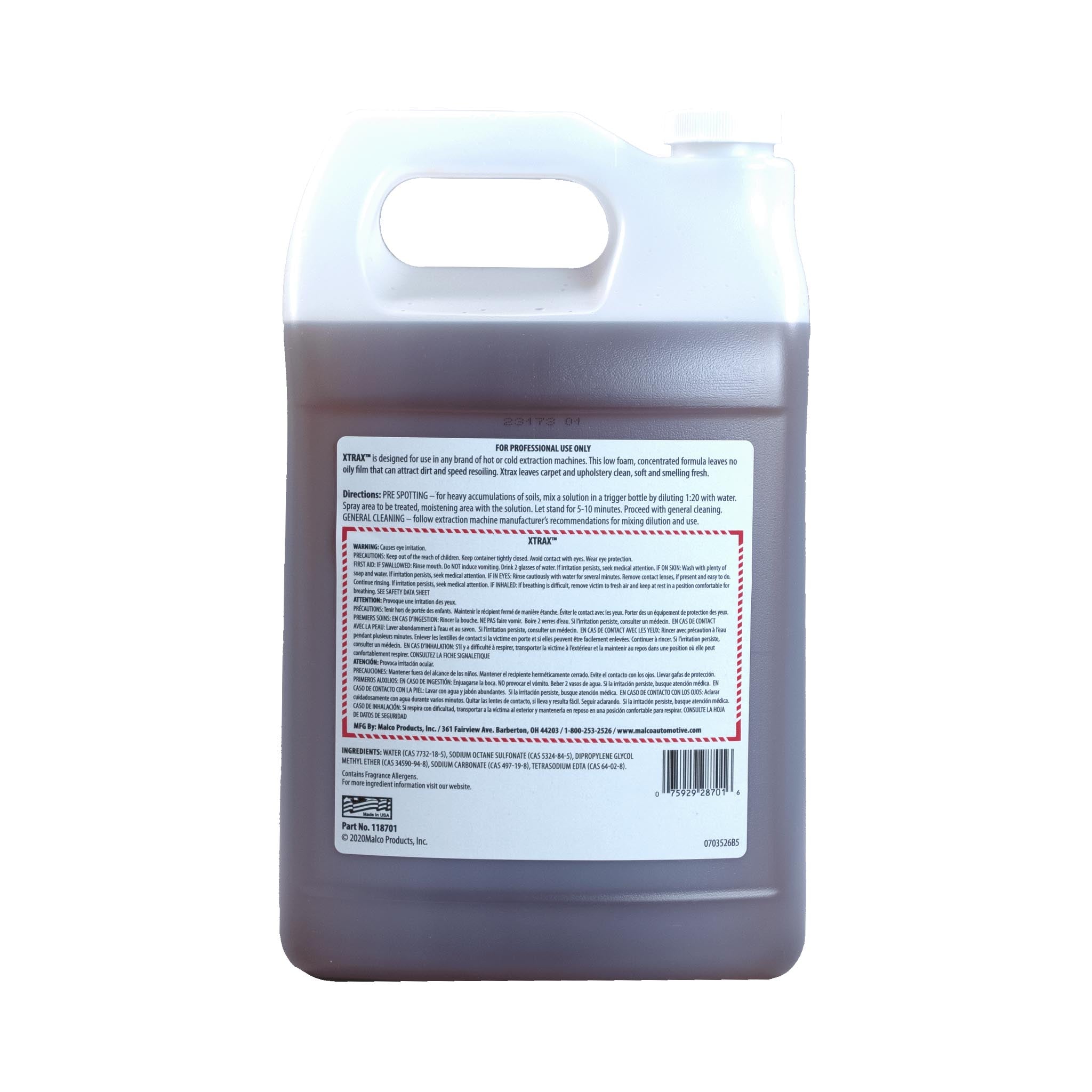 Malco Automotive Xtrax™ Liquid Fabric Cleaner & Deodorizer