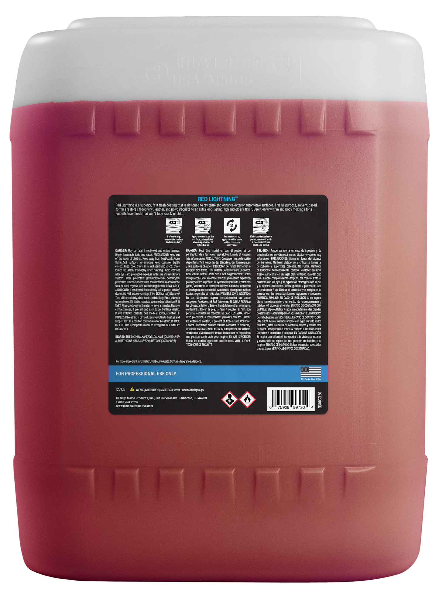 Malco Automotive Red Lightning ™ Vinyl Coating